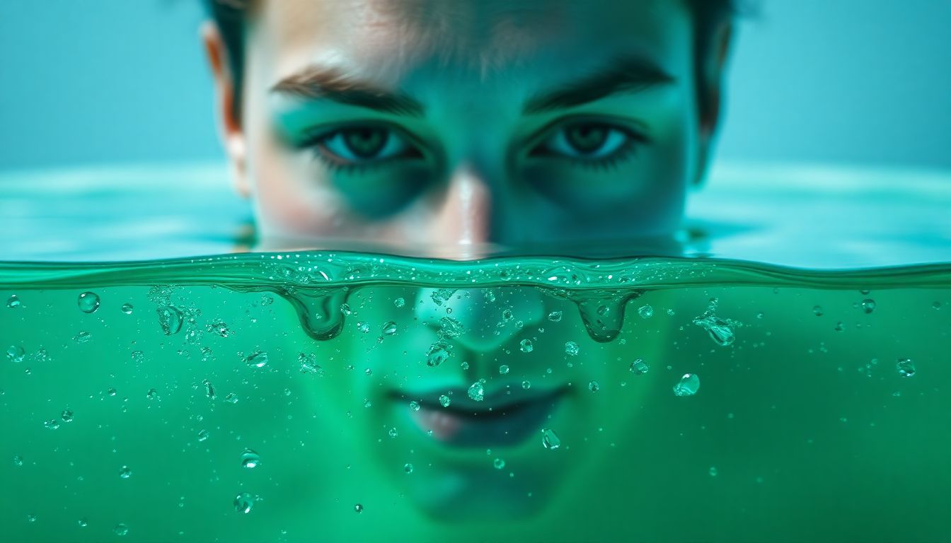 Chlorophyll Water for Acne Skin Label Reading