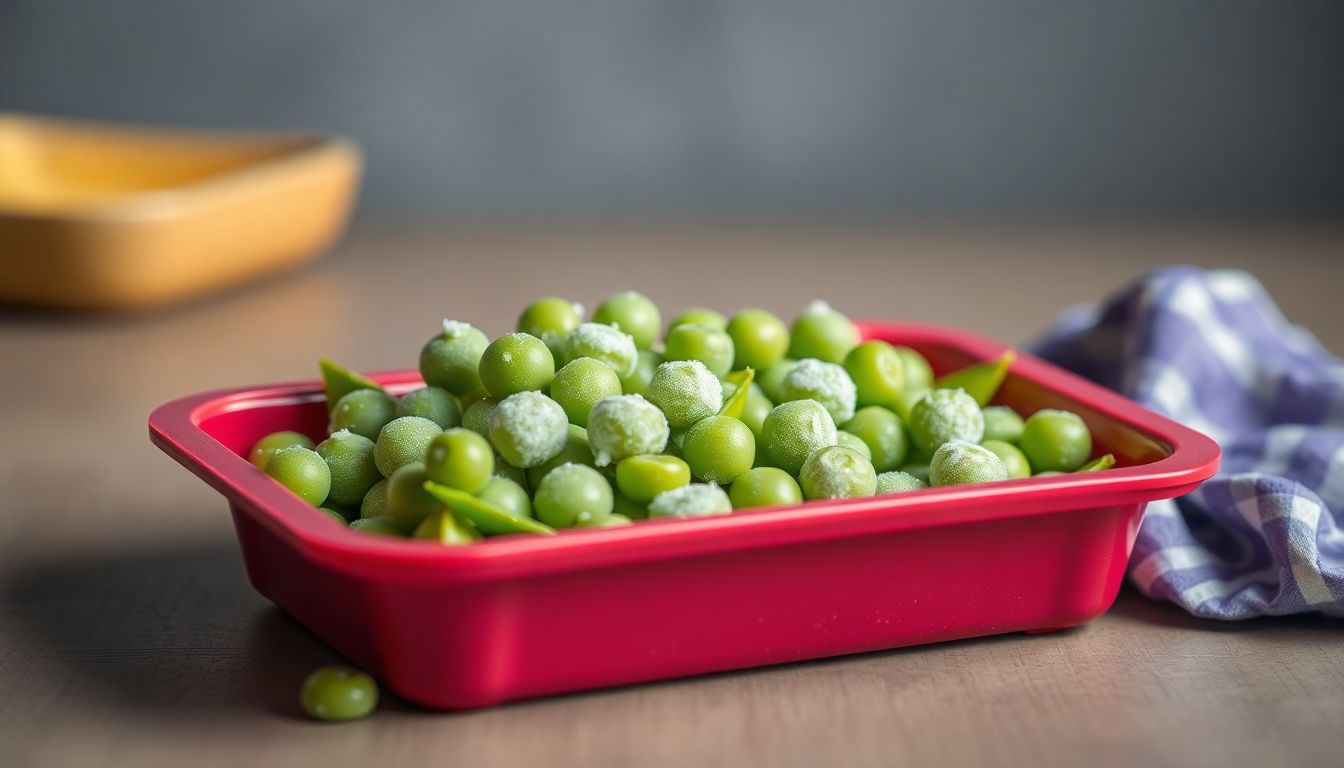 Frozen Peas Over Broccoli