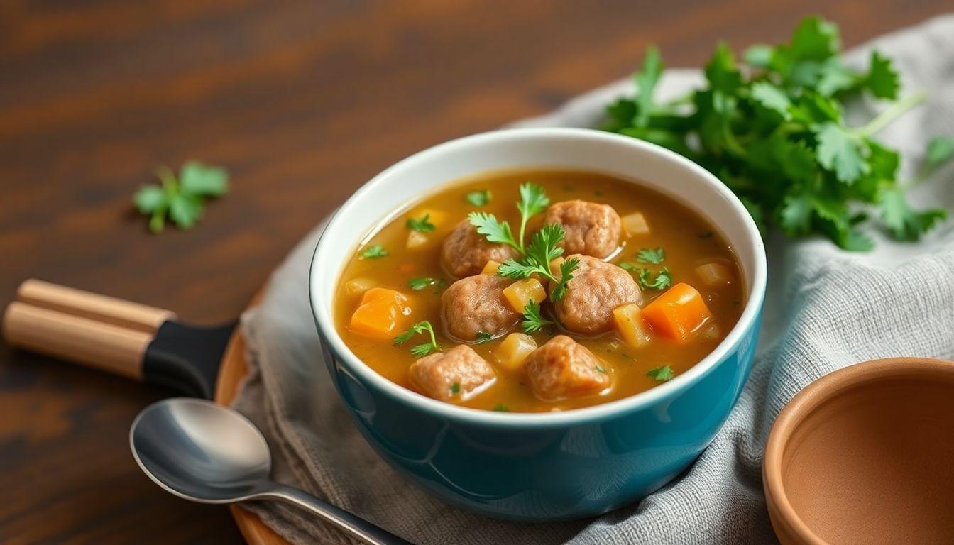 High-Protein Lentil Sausage Soup for Kids Lunchbox Prep
