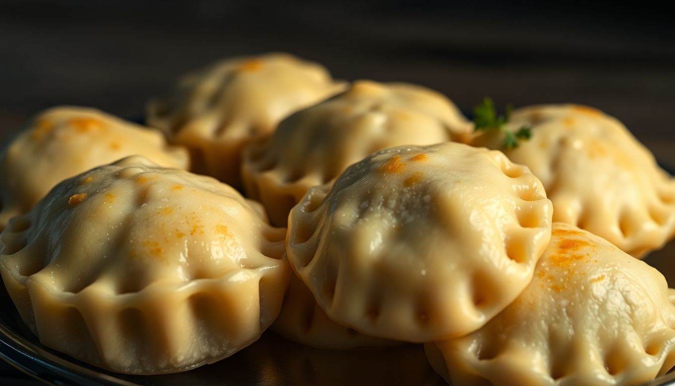 Pierogies for late-night snack label reading