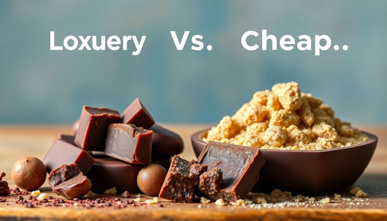 Luxury Protein Hazelnut Chocolate vs Cheap