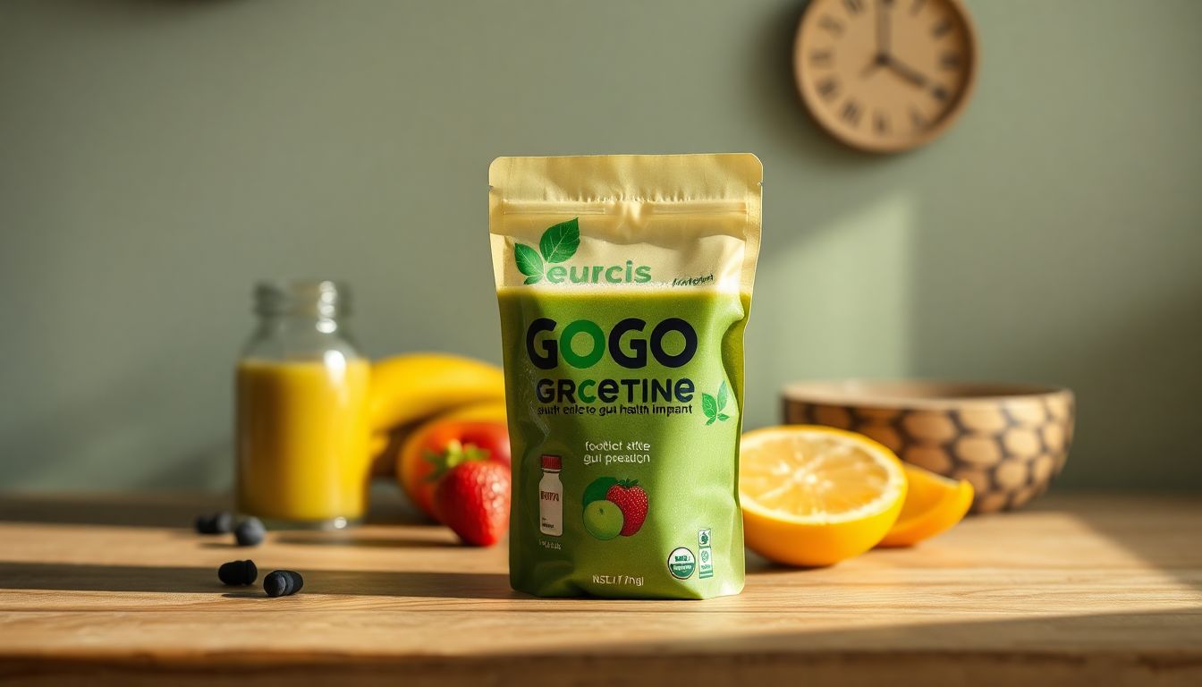 Greens powder on the counter