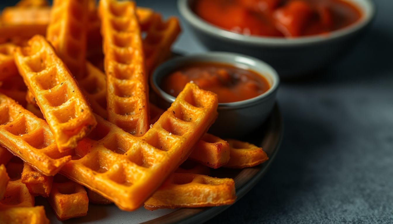Waffle Cut Sweet Potato Fries Office Survival