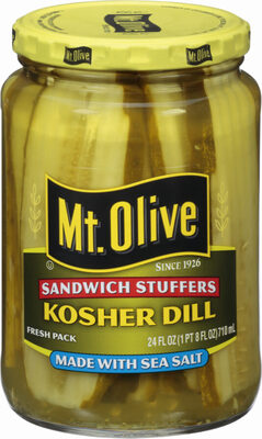 Mt olive sandwich stuffers kosher dill with sea salt