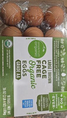 Large brown cage free organic eggs