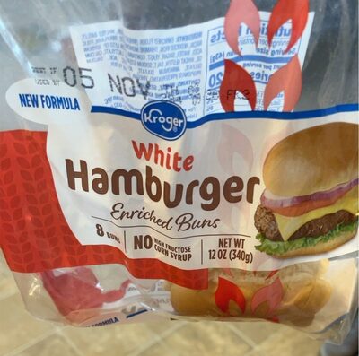 White Hamburger Enriched Buns