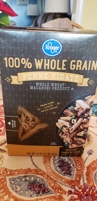 Whole Wheat Macaroni Product, Penne Rigate
