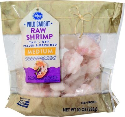 Wild caught peeled & deveined medium raw shrimp