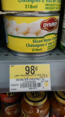 Sliced Water Chestnuts