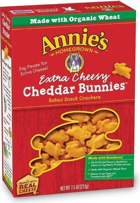 Organic extra cheesy cheddar bunnies snack crackers