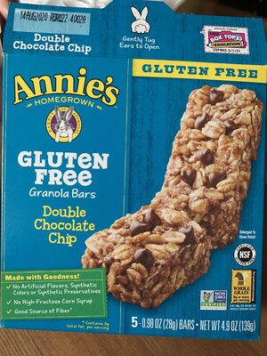 Gluten Free Double Chocolate Chip Granola Bars