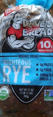 Organic Righteous Rye Bread