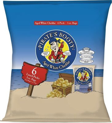 Pirates booty snack puffs aged white cheddar ounce