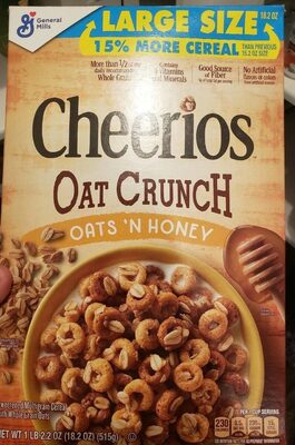Cheerios oat crunch oats 'n honey