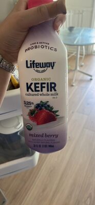 Organic Kefir cultured whole milk mixed berry