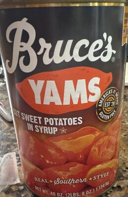 Yams Cut Sweet Potatoes In Syrup