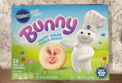 bunny shape sugar cookie dough