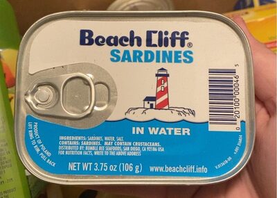 Beach cliff sardines
