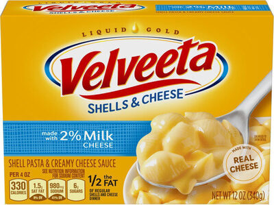 Shells & Cheese made with 2% Milk Cheese