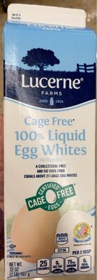 Cage free 100% liquid egg whites