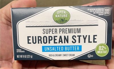 European style unsalted butter