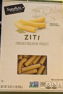 ZITI - Enriched Macaroni Product Made with 100% Semolina