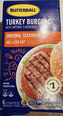 Original seasoned grilled turkey burger