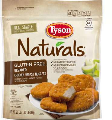 Chicken breast nuggets, gluten free