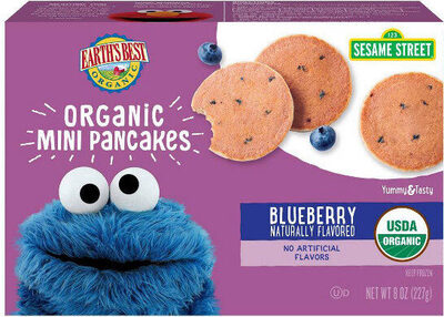 Organic blueberry organic mini pancakes