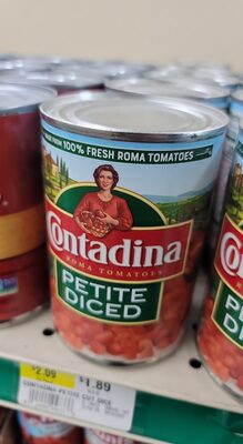Contadina, petite cut, diced roma style tomatoes