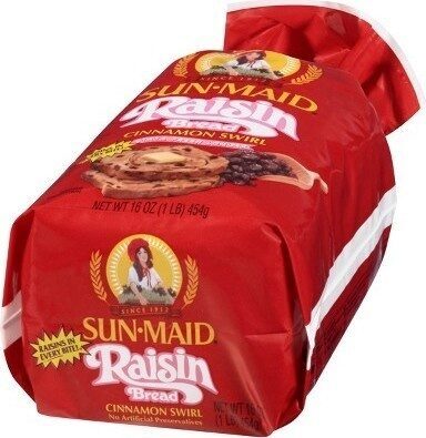 Raisin Bread, Cinnamon Swirl