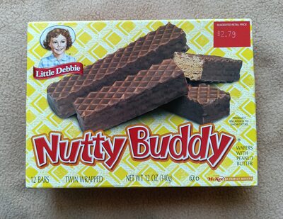 Wafers with peanut butter