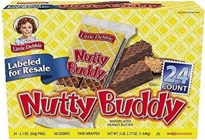 Nutty buddy chocolate fudge peanut butter wafer bars