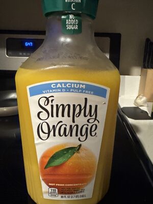 Simply Orange Pulp Free With Calcium And Vitamin D