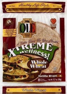 Foods whole wheat flour tortilla wraps