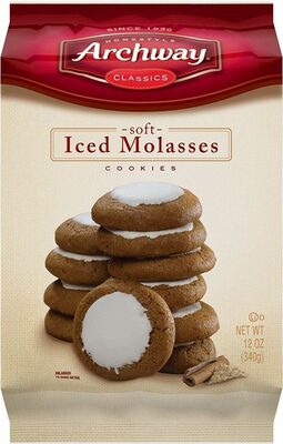 Soft Iced Molasses Cookies