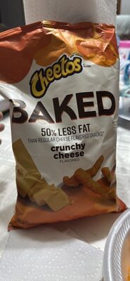 Baked crunchy cheese flavored