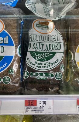 Freshly Sprouted Wheat - No Salt Added Multigrain Bread