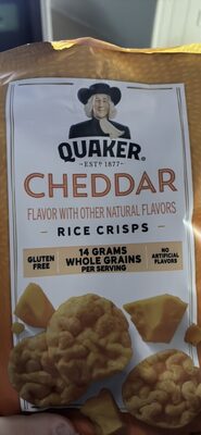 CHEDDAR FLAVOR WITH OTHER NATURAL FLAVORS RICE CRISPS