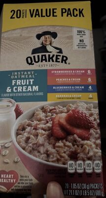 Instant Oatmeal Fruit & Cream