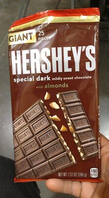 Giant Hershey special dark mildly sweet chocolate with almonds