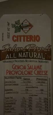 Genoa Salame Provolone Cheese
