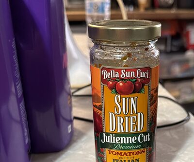 Julienne cut, with extra virgin olive oil, tomatoes with italian herbs