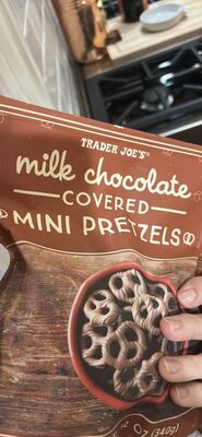 milk chocolate covered mini pretzels