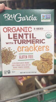 Organic Lentil With Turmeric Crackers