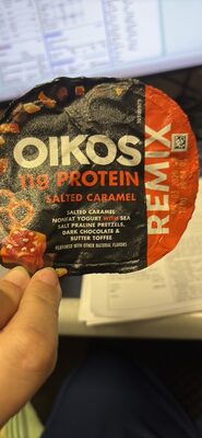 Salted Caramel Nonfat Yogurt with Sea Salt Praline Pretzels, Dark Chocolate & Butter Toffee