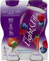 Light & Fit, Nonfat Yogurt Drink, Mixed Berry