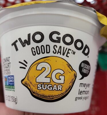 Two Good Meyer Lemon Yogurt-Cultured Ultra-Filtered Milk