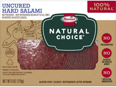 Natural choice, uncured hard salami
