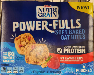 Kellog's Nutrigrain Power-Fuls Soft Baked Oat Bites Strawberry